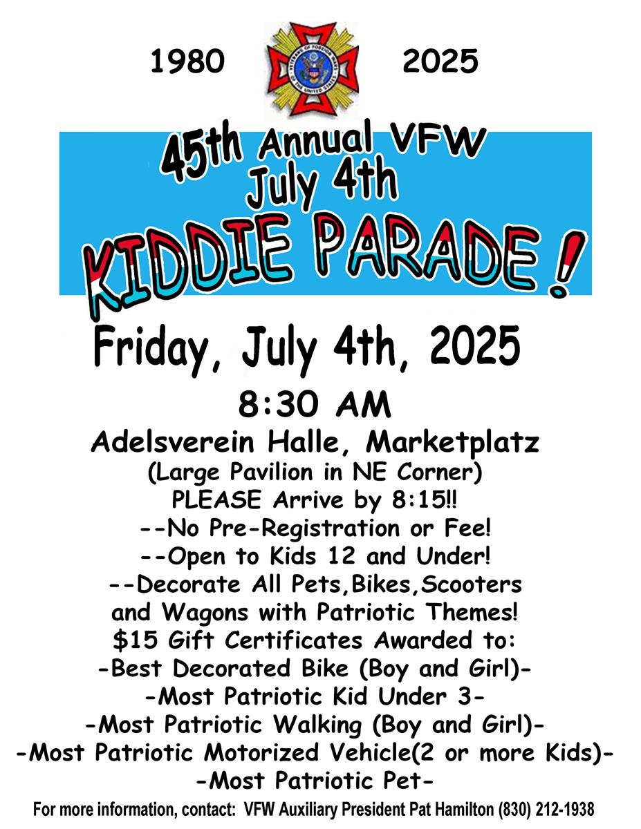 Kiddie Parade information 2025